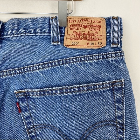 LEVI’S 550 Relaxed Fit Denim Jeans Straight Leg Size 38x32 High Waisted Retro - Picture 3 of 10